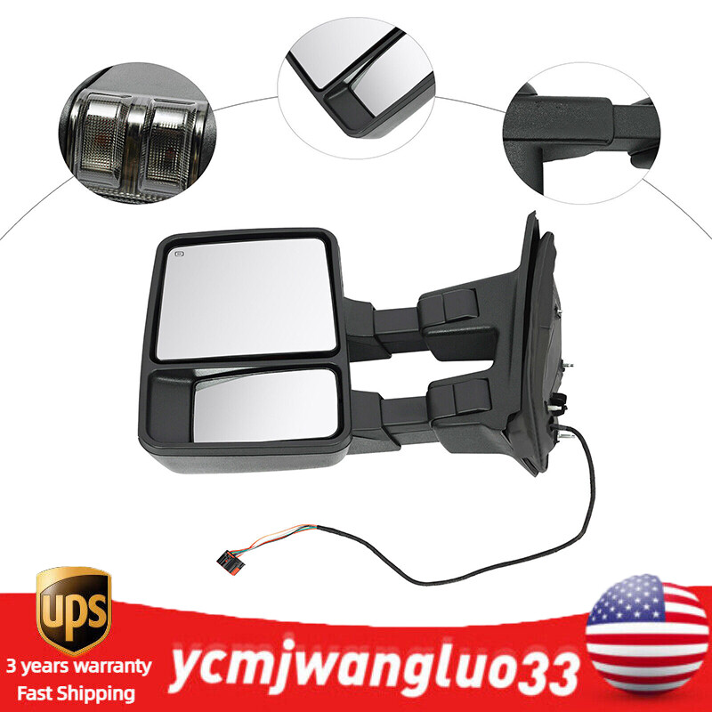 Trail Ridge Tow Mirror Power Folding Heated Smoked Signal Memory Left for Ford
