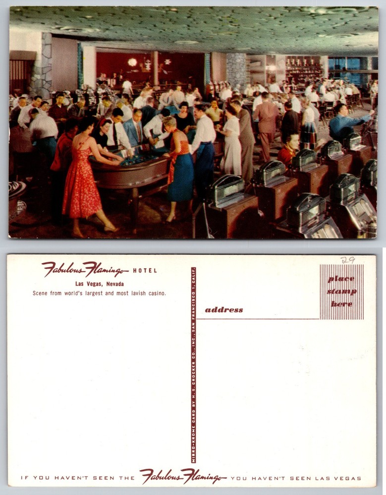 Fabulous Flamingo Hotel Casino Las Vegas Nevada Postcard