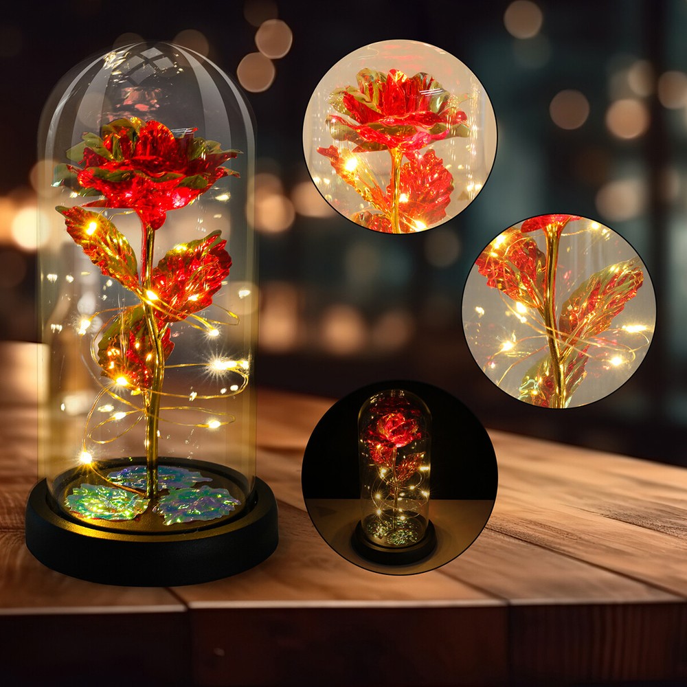 Eternal Rose Flower LED Preserved Galaxy Rose LED Light Valentine's Gift w/ Box