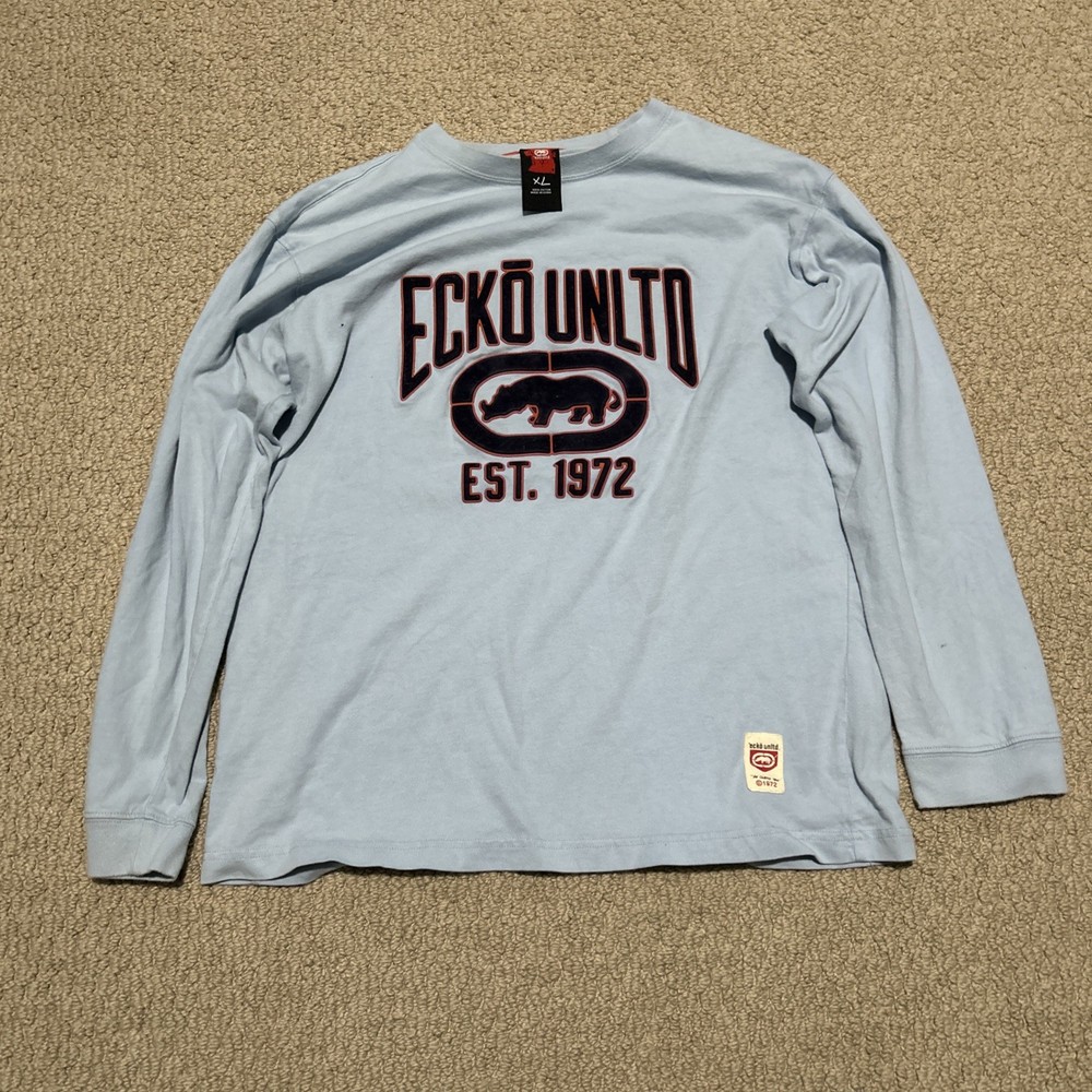 Vintage Y2k Ecko Unltd Classic Logo Shirt Size XL Hip Hop Grunge Skater