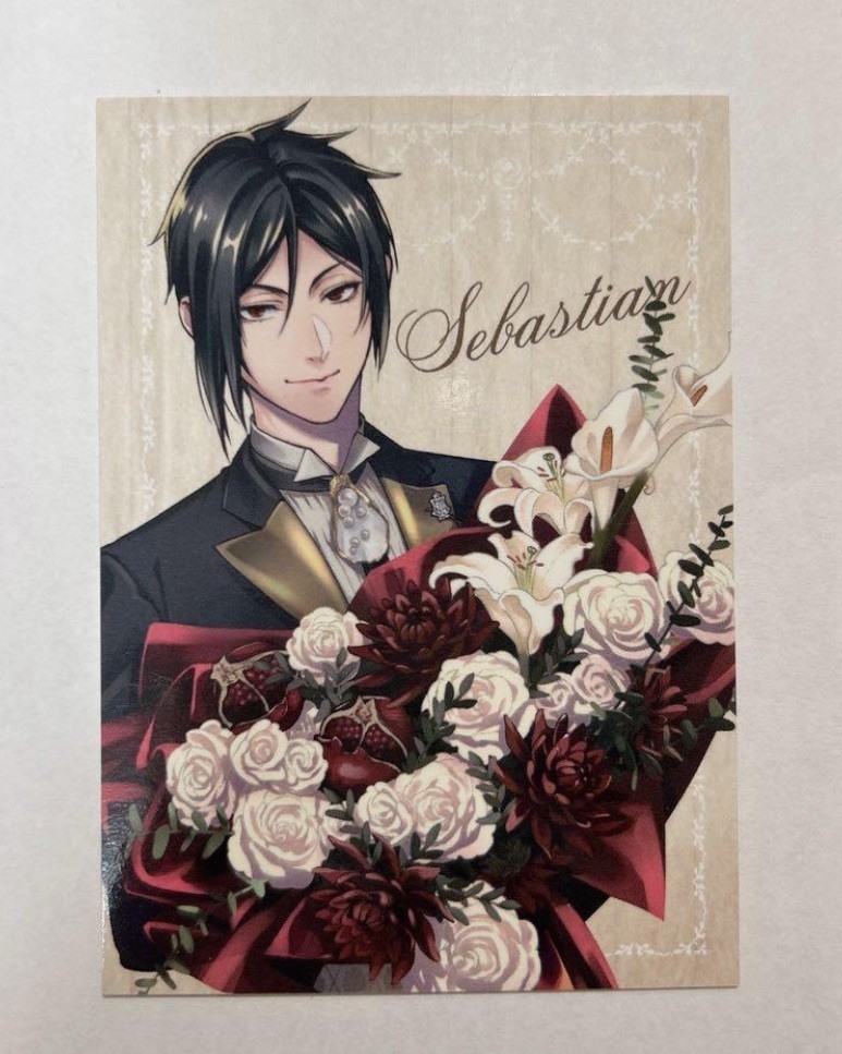 Black Butler Sebastian G Fantasy Manga Magazine 30th Bonus Card Mini Postcard