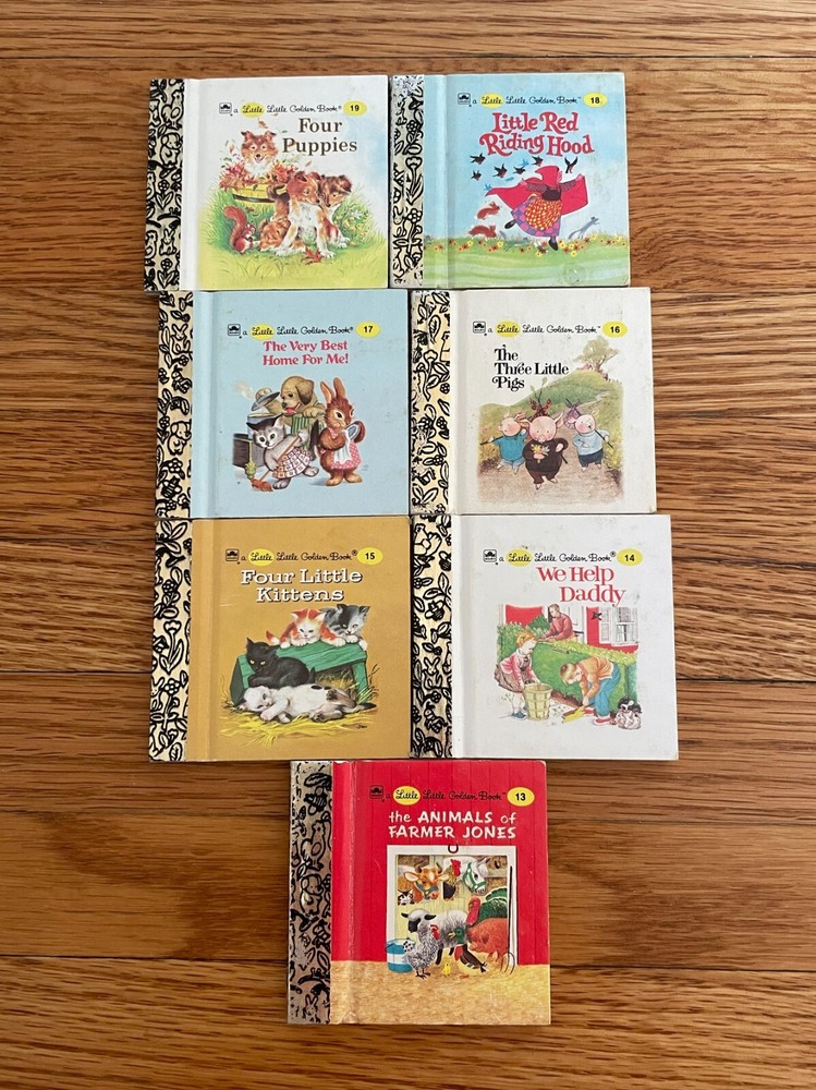 Little Golden Book Ser.: The Three Little Pigs, Little Red Riding Hood, Lot Of 7