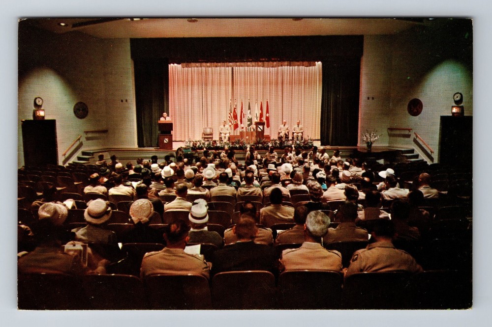Fort Lee VA-Virginia Auditorium US Army Quartermaster Vintage Postcard Postal
