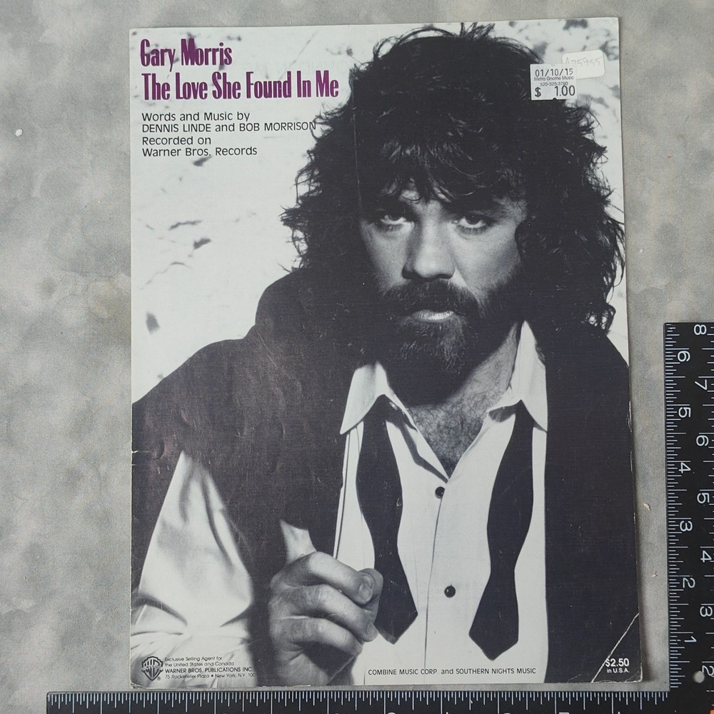 1983 Gary Morris Love She Found In Me Sheet Music Piano/Vocal/Guitar Warner Bros