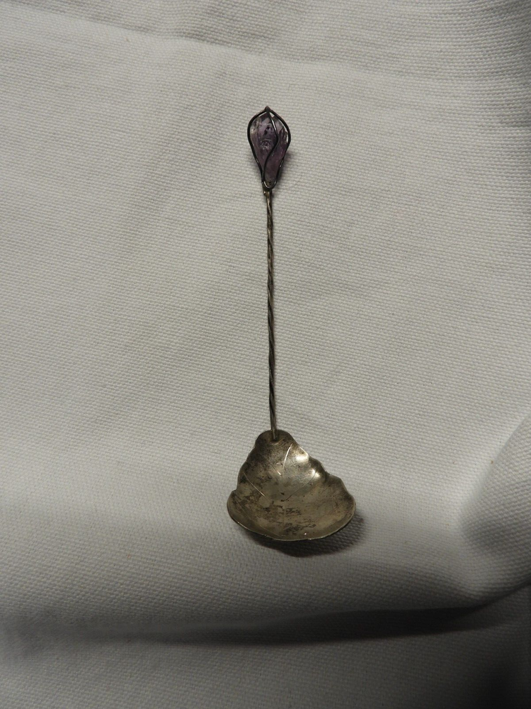 Decorative Spoon - Condiment/Jam/Absinthe/Olive - Amethyst - Monte Video - Used-image