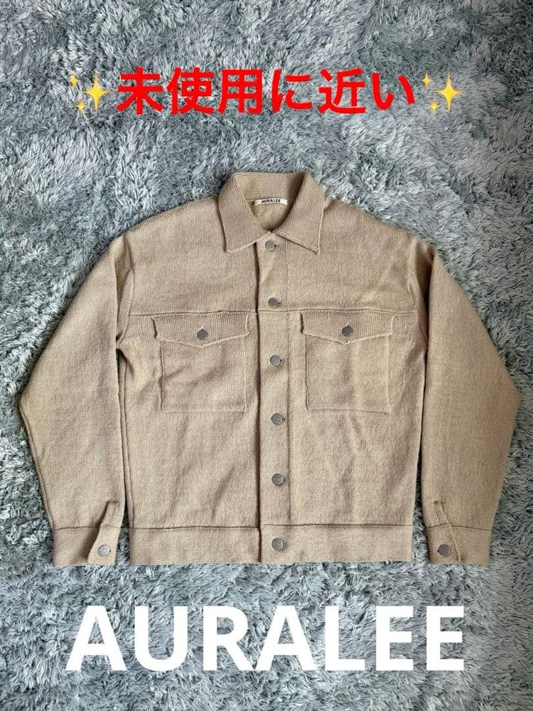 First come first served!! ️ AURALEE WOOL KNIT BLOUSON jacket