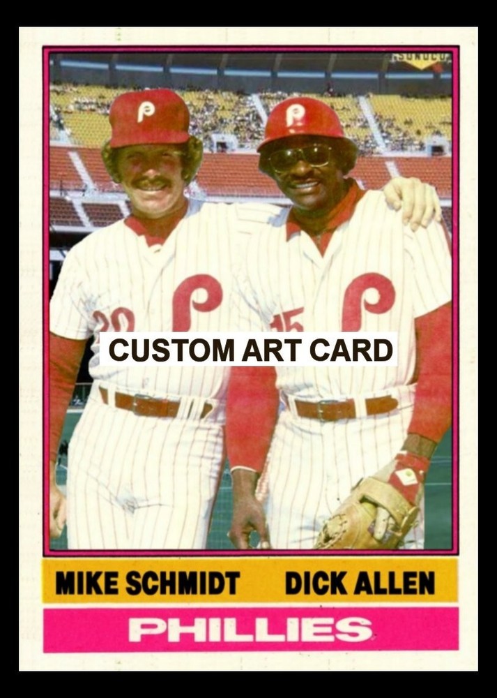 Mike Schmidt Dick Allen Philadelphia Phillies  Baseball Art Card
