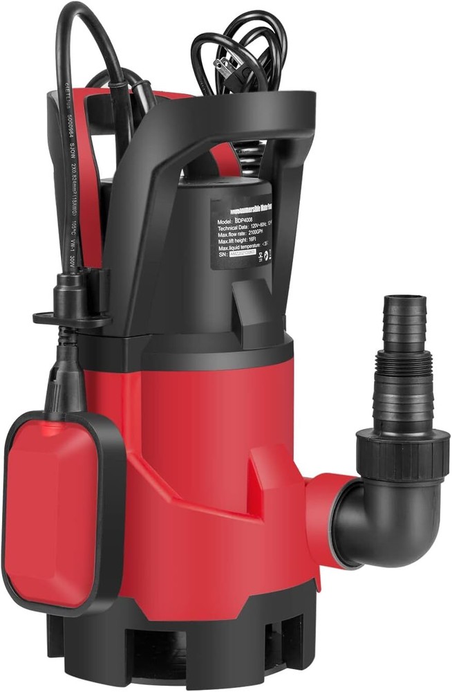 Sump Pump Submersible Electric Water Pump W/Automatic Float Switch Pool Draining