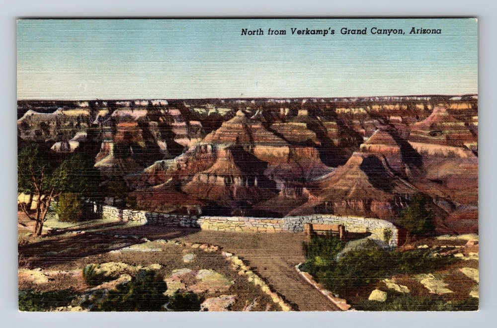 Verkamp's Grand Canyon AZ-Arizona North View Vintage Postcard  Card View