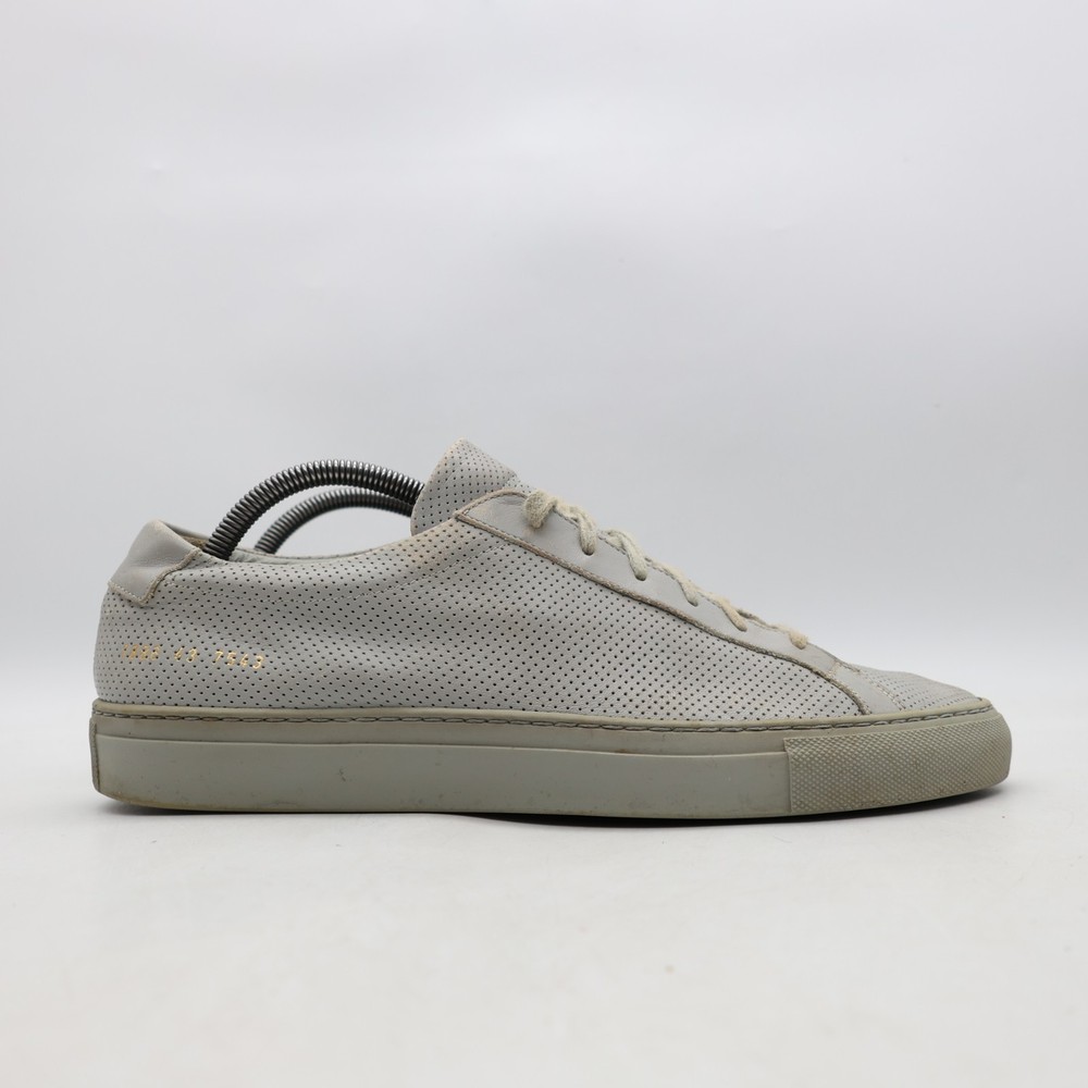 Common Projects Achilles Men's EU 43 Sneakers Gray Perforated Leather Sneakers-image