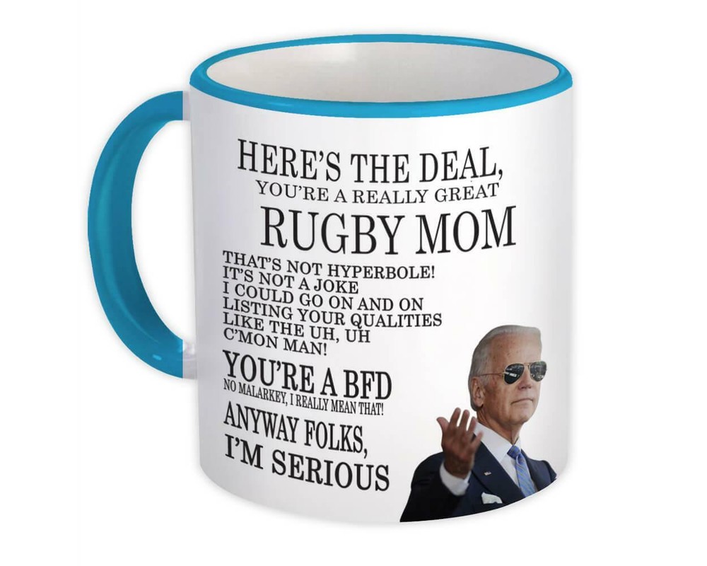 Gift Mug : for RUGBY MOM Joe Biden Best Gag Great Humor Family Jobs