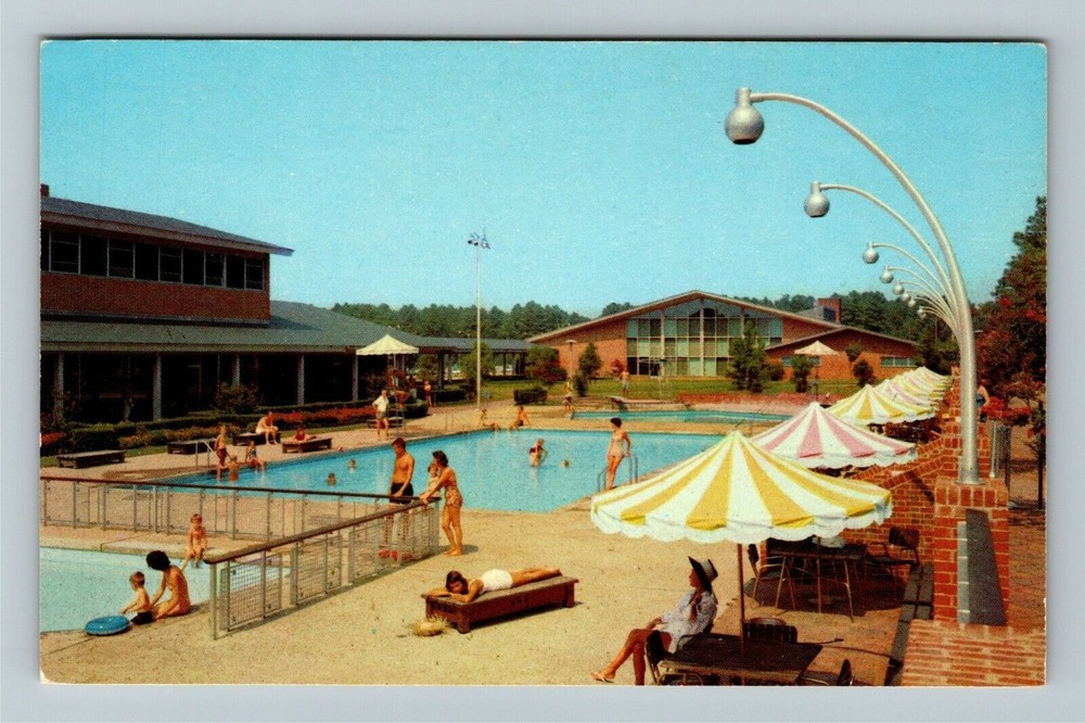 Williamsburg VA-Virginia The Motor House Pool Vintage Souvenir Postcard