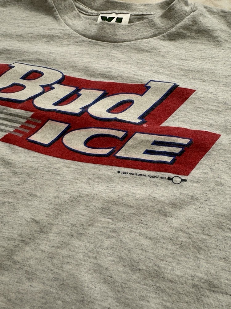 Vintage Bud Ice Shirt 1995 Single Stitch Size XL Made In USA 90s Beer Promo Tee