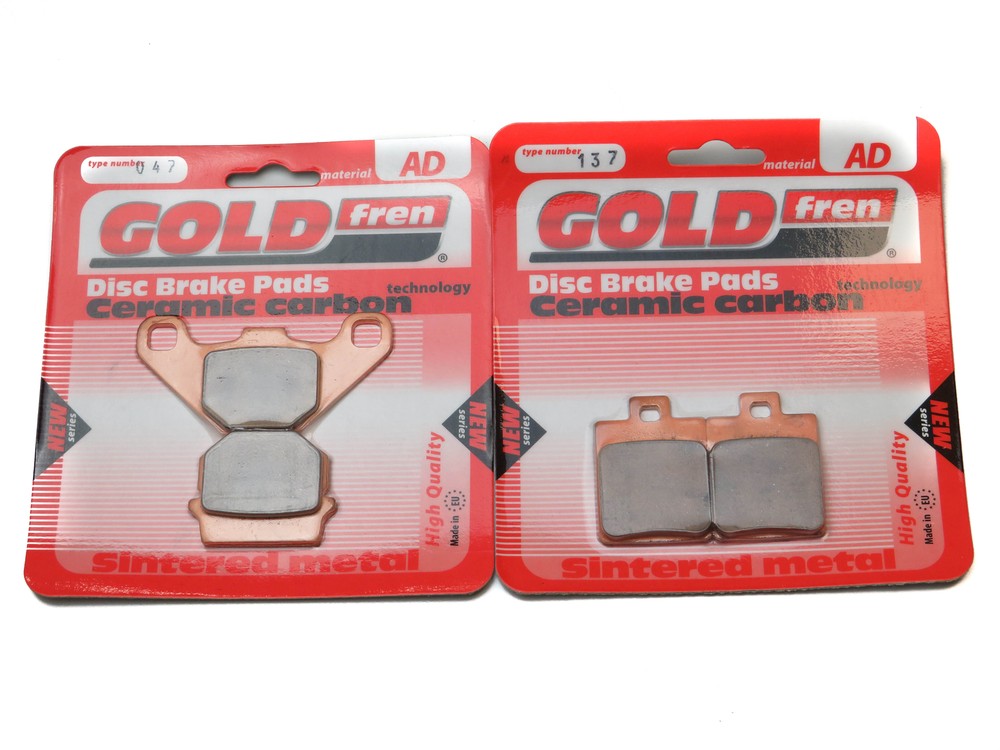 Brake Pads Front & Rear For Piaggio NRG 50 Silver Bullet 2010