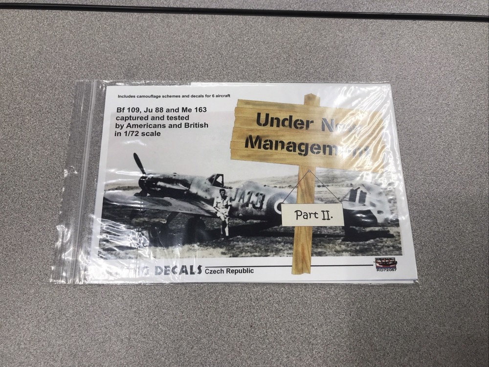 1/72 Rising Decals #RD72057 Under New Management Pt.II Captured Bf 109/Me 163 KH