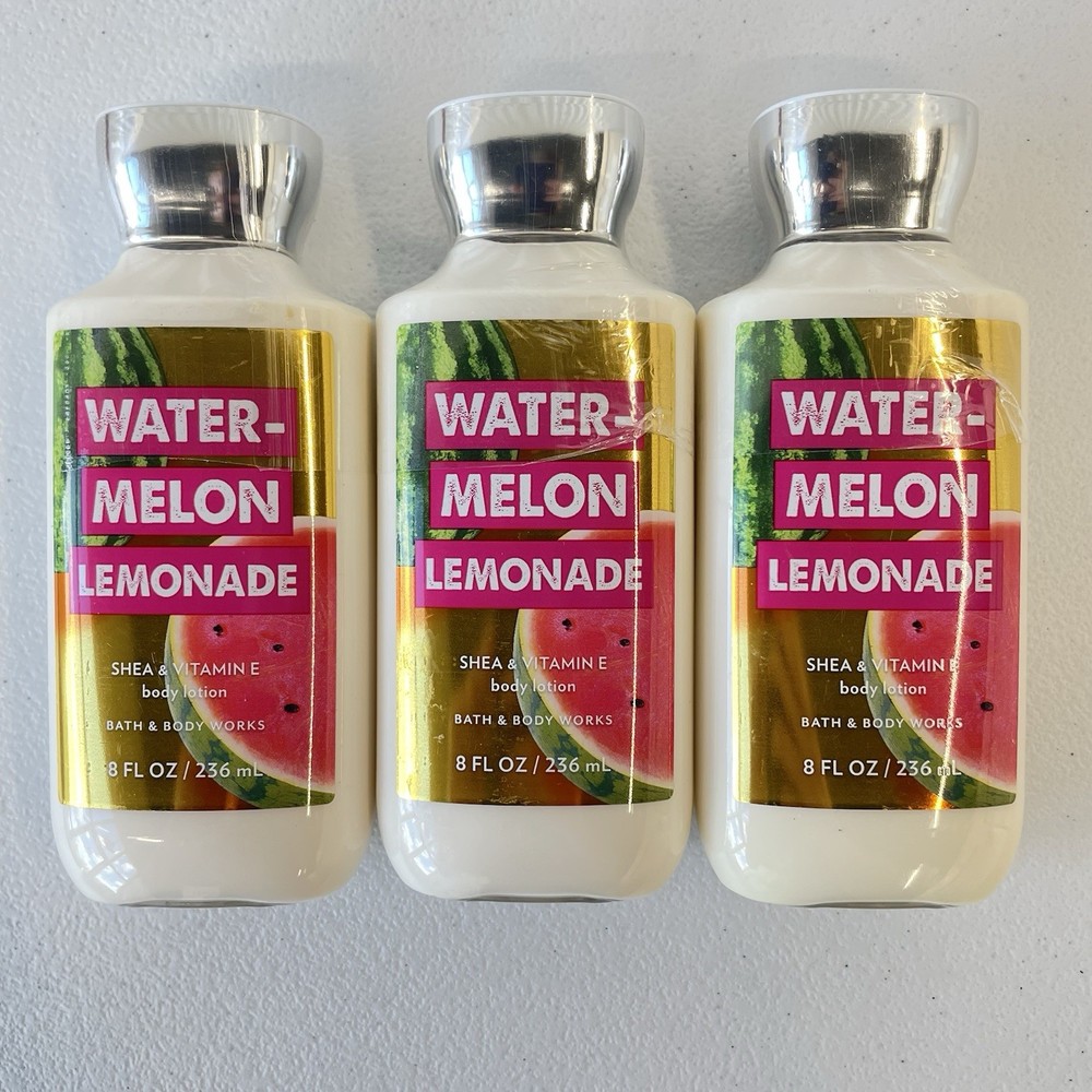 Bath and Body Works Watermelon Lemonade Body Lotion Lot of 3 Shea & Vitamin E