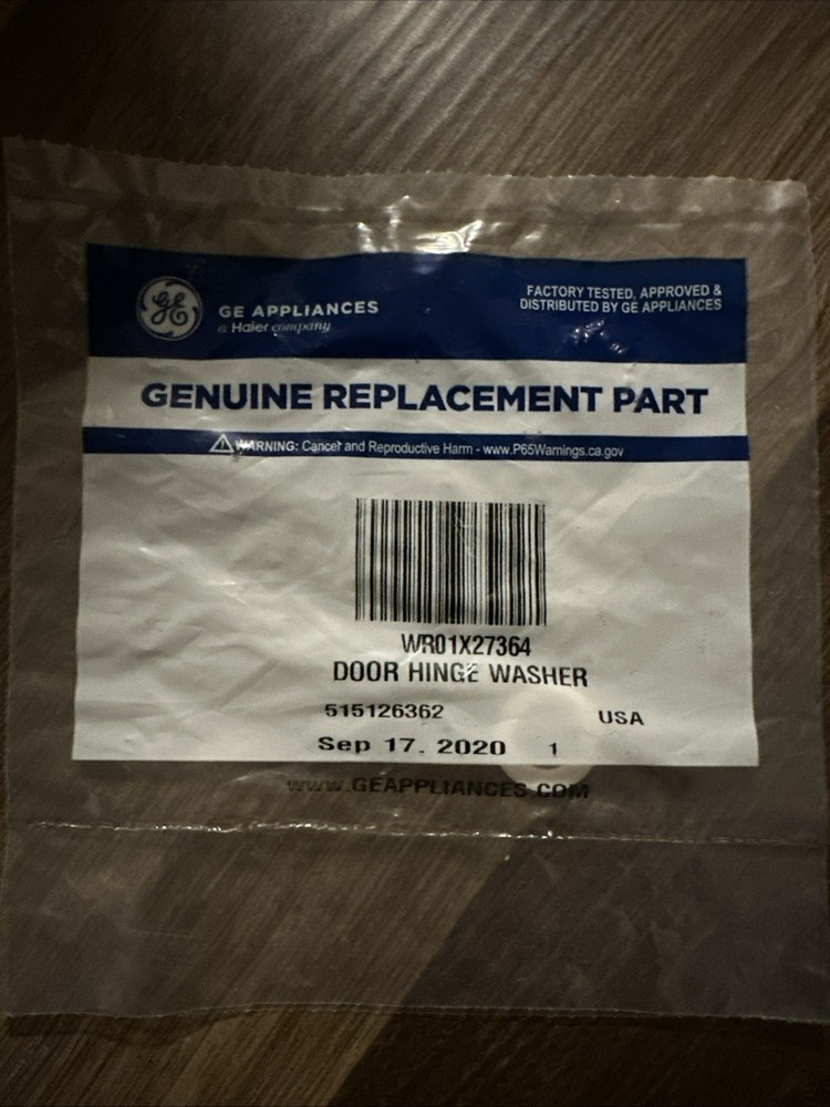 Ge WR01X27364 Refrigerator Door Hinge Nylon Washer