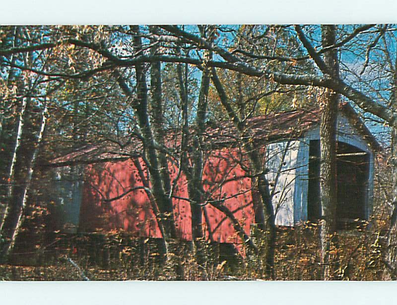 Unused Pre-1980 COVERED BRIDGE IN PARKE COUNTY Coxville - Rockville IN t7661@