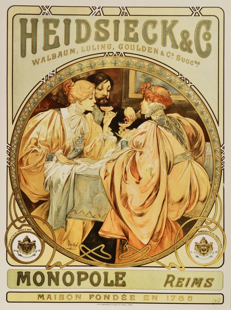 Decor Poster.Interior design Art Nouveau.Mucha French Nymph.6268