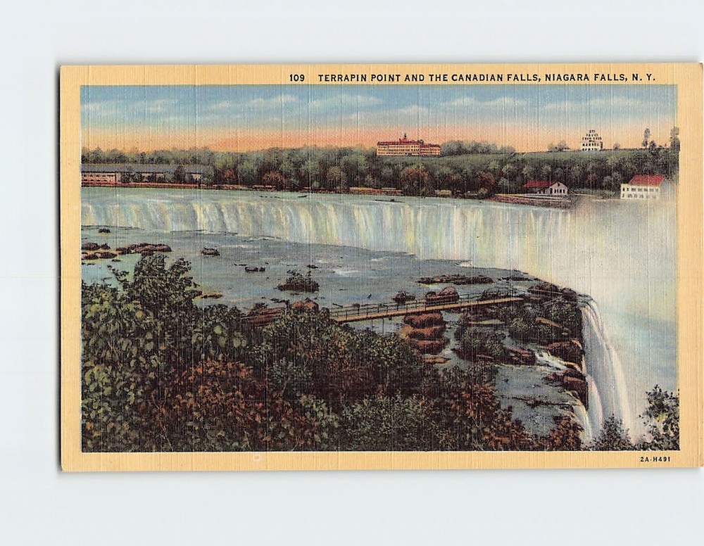 Postcard Terrapin Point And The Canadian Falls Niagara Falls USA