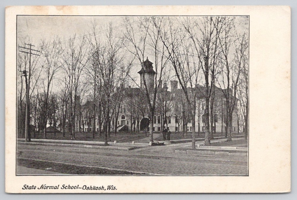 Oshkosh Wisconsin State Normal School Postcard c1910 Campus View