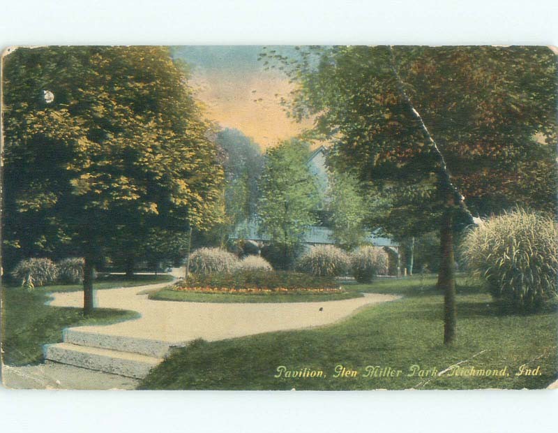 Bent Divided-Back PAVILION AT GLEN MILLER PARK Richmond Indiana IN c9456