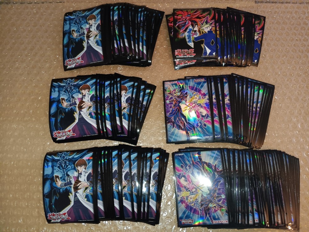 YuGiOh 280 Rare Card Sleeves - Kaiba Yugi Dark Magicians Lot