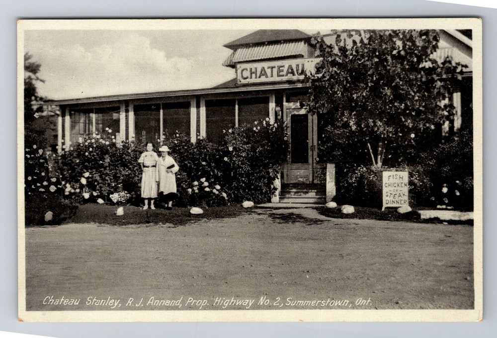 Summerstown-Ontario, Chateau Stanley, Advertising, Vintage Souvenir Postcard