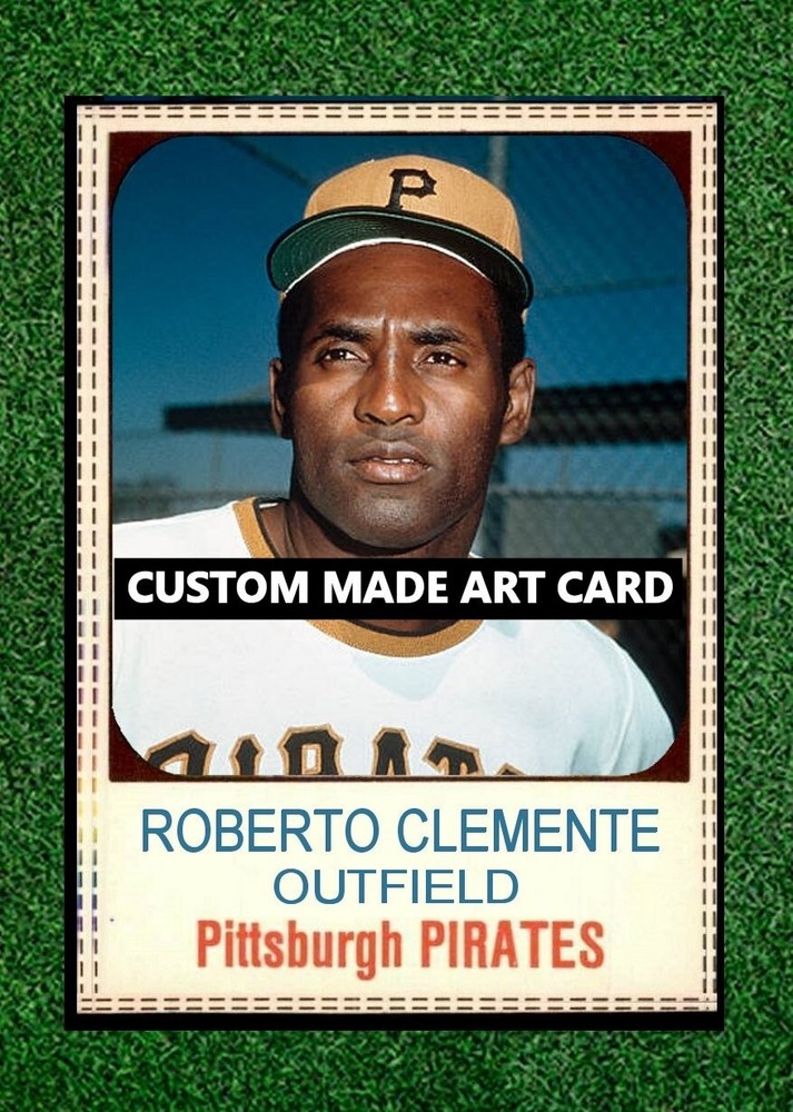 Roberto Clemente Pittsburgh Pirates Baseball Art Card