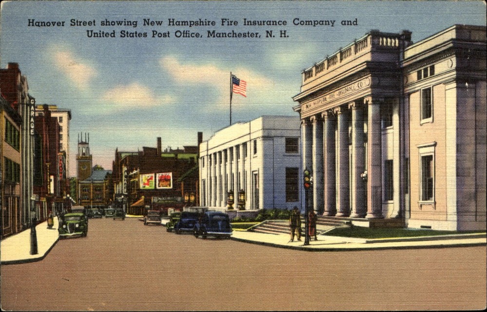 Hanover Street NH Fire Insurance Company Post Office Manchester