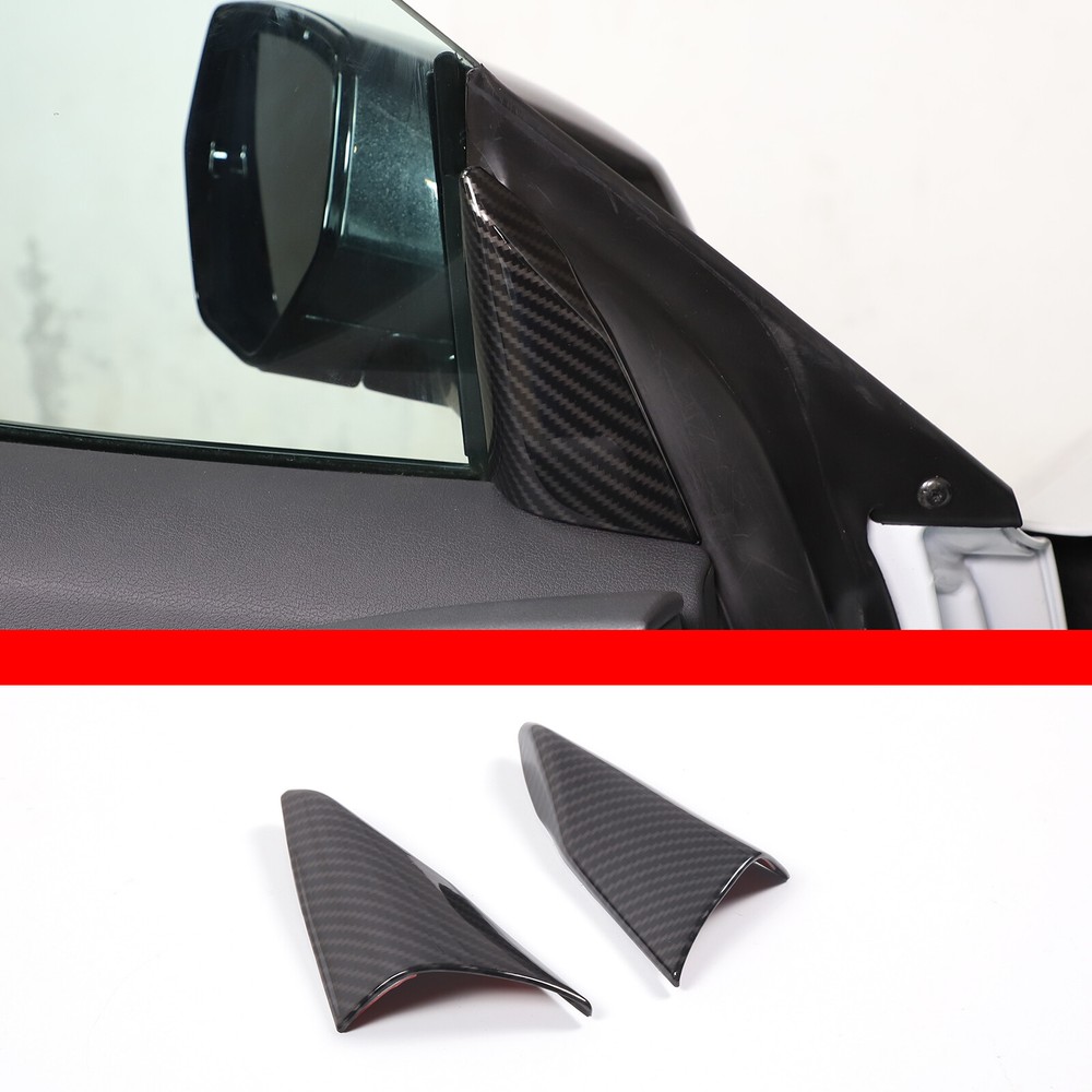 ABS Carbon Interior A-Pillar Triangle Panel Trim Cover For Corvette C8 2020-2024