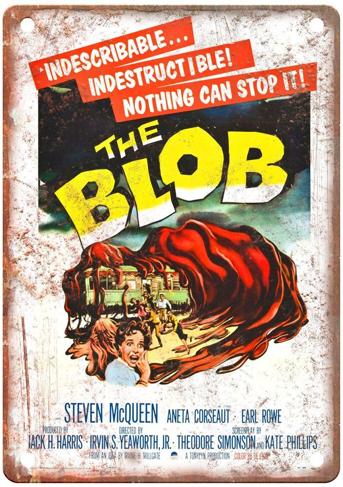 1958 Blob Movie Retro Metal Sign Vintage Poster MP558