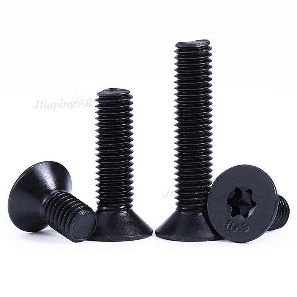 M3 M4 M5 M6 M8 M10 Torx Countersunk Machine Screws in Black 10.9 Steel