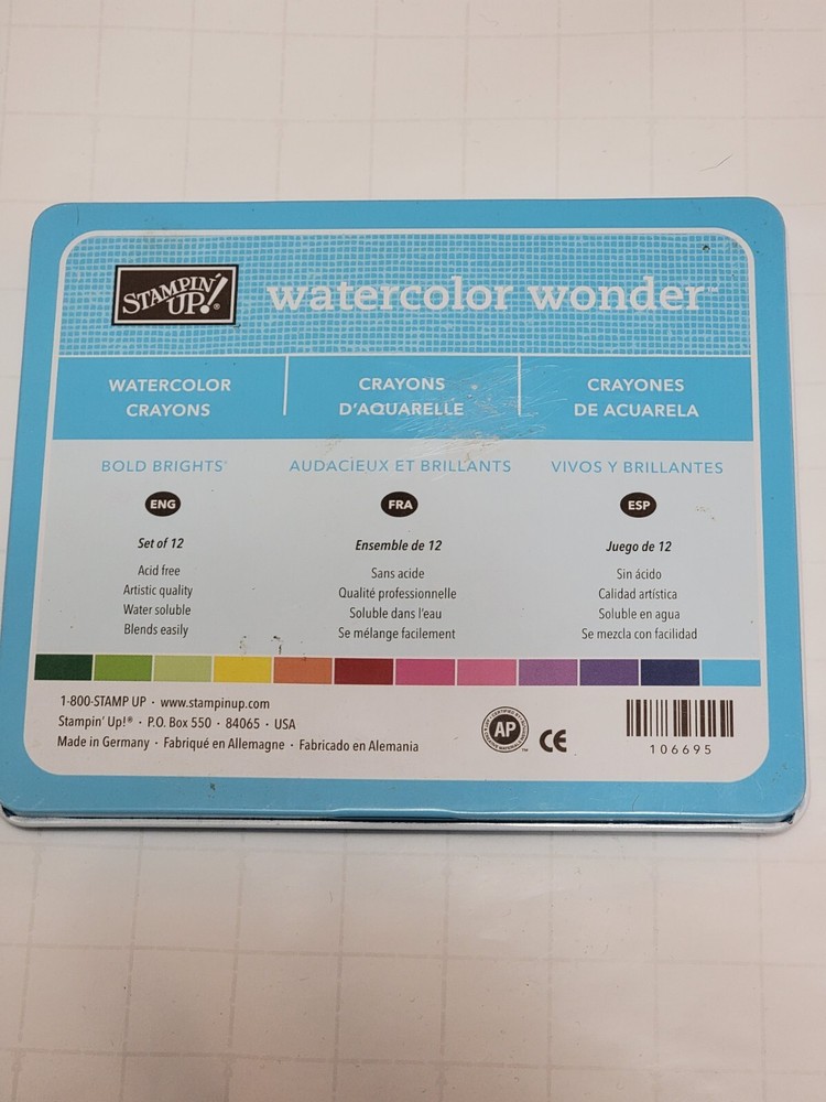 Bold Brights Watercolor Crayons Set of 12 Acid-Free for Scrapbooking & Stamping-image