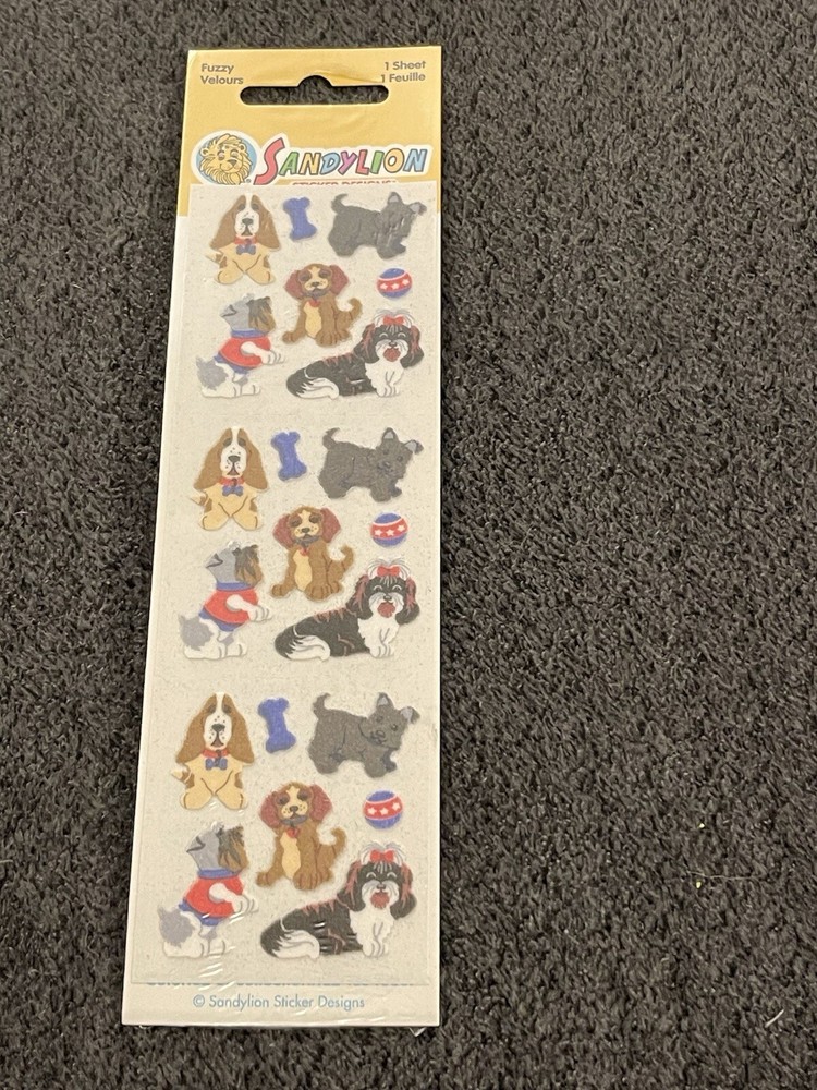 New Sandylion Sandy Lion Sticker Pack Dog Basset Terrier G6