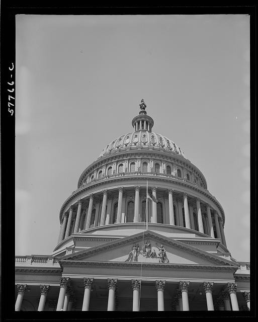 Photo:Washington DC USA 1930s US Capitol Dome Close Up Greek Revival