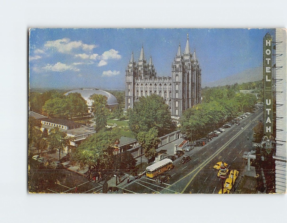 Postcard Temple Square Salt Lake City Utah USA North America