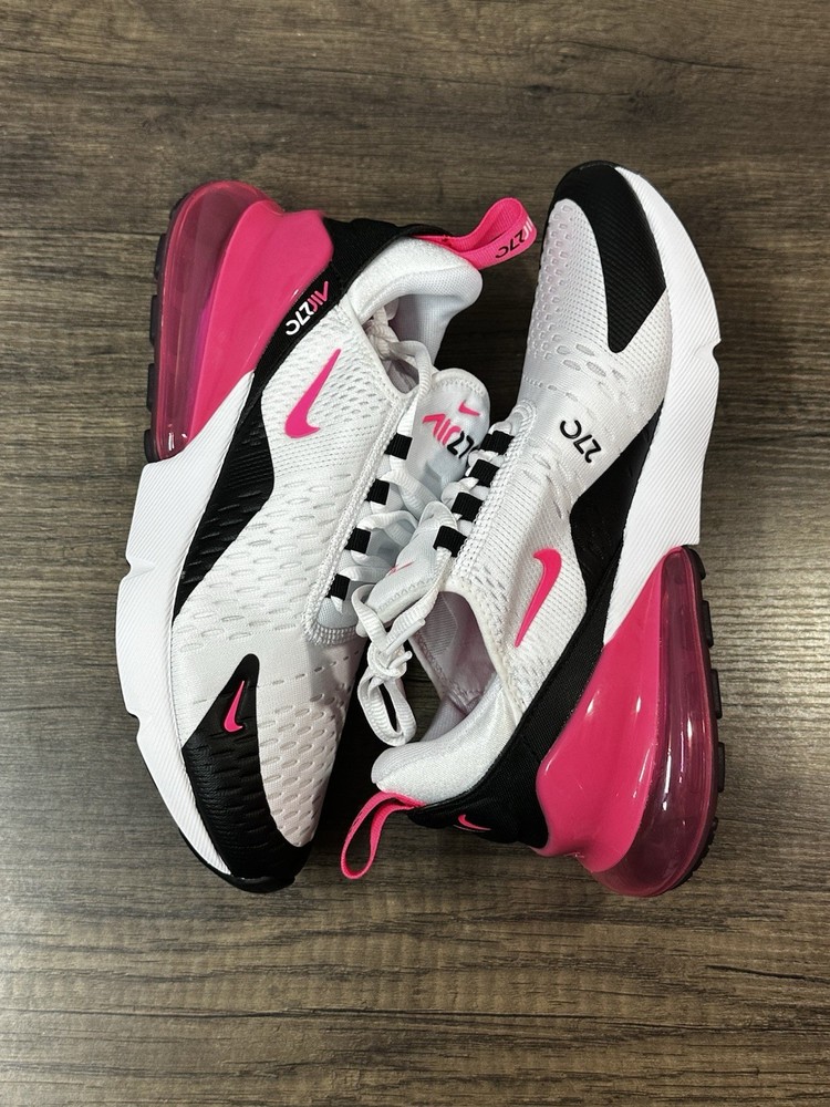 Nike Air Max 270 White Black Hyper Pink AH6789-127 Women’s Size 12