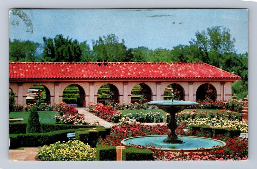 Lee's Summit MO-Missouri The Unity Rose Garden Vintage c1961 Postcard