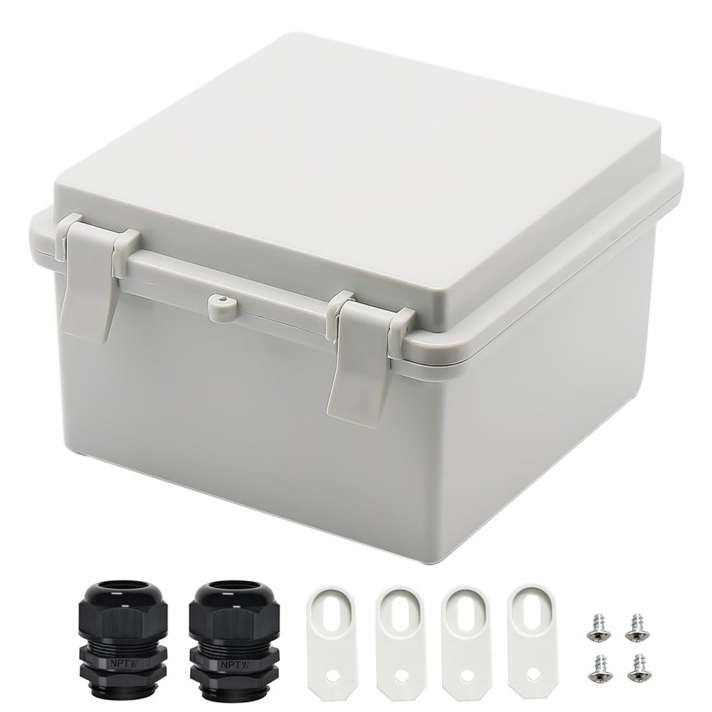 Junction Box ABS Plastic Dustproof Waterproof IP65 Electrical Boxes Hinged-image