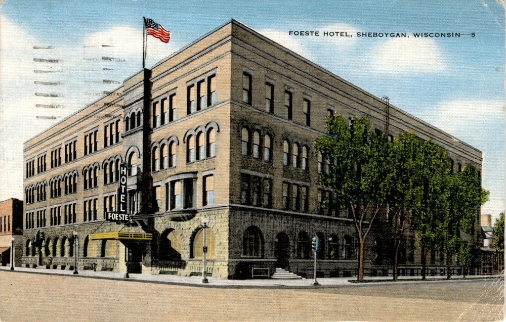 FOESTE HOTEL, SHEBOYGAN, WISCONSIN, SHEBOYGAN Postcard