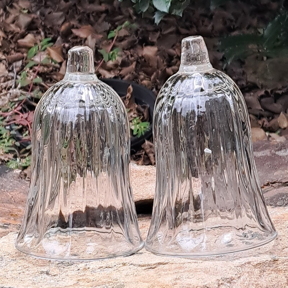 HomeCo Votive Cup Candle Holder Set Royal Ribbed Vertical Clear Glass 4.75