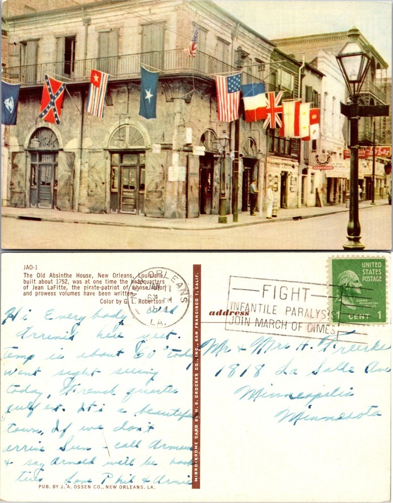 Old Absinthe House New Orleans Louisiana LA Postcard-image