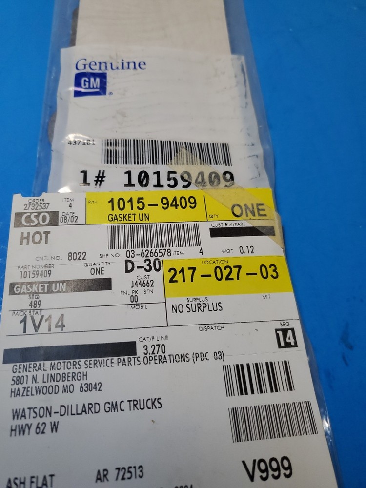 GM NOS Intake Manifold Gasket Kit 10159409
