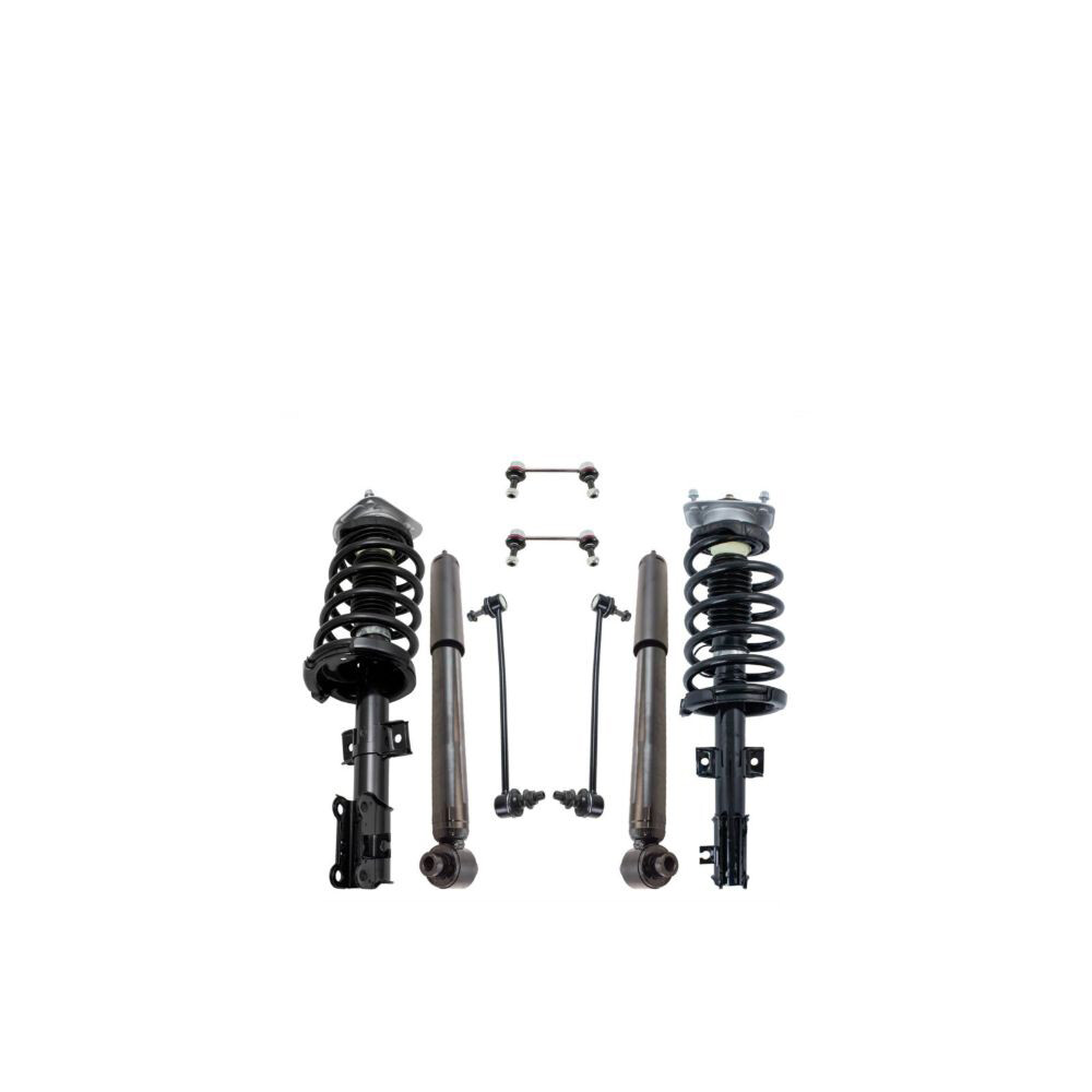 Front & Rear Complete Quick Load Loaded Strut Spring Assembly with Sway Link Kit