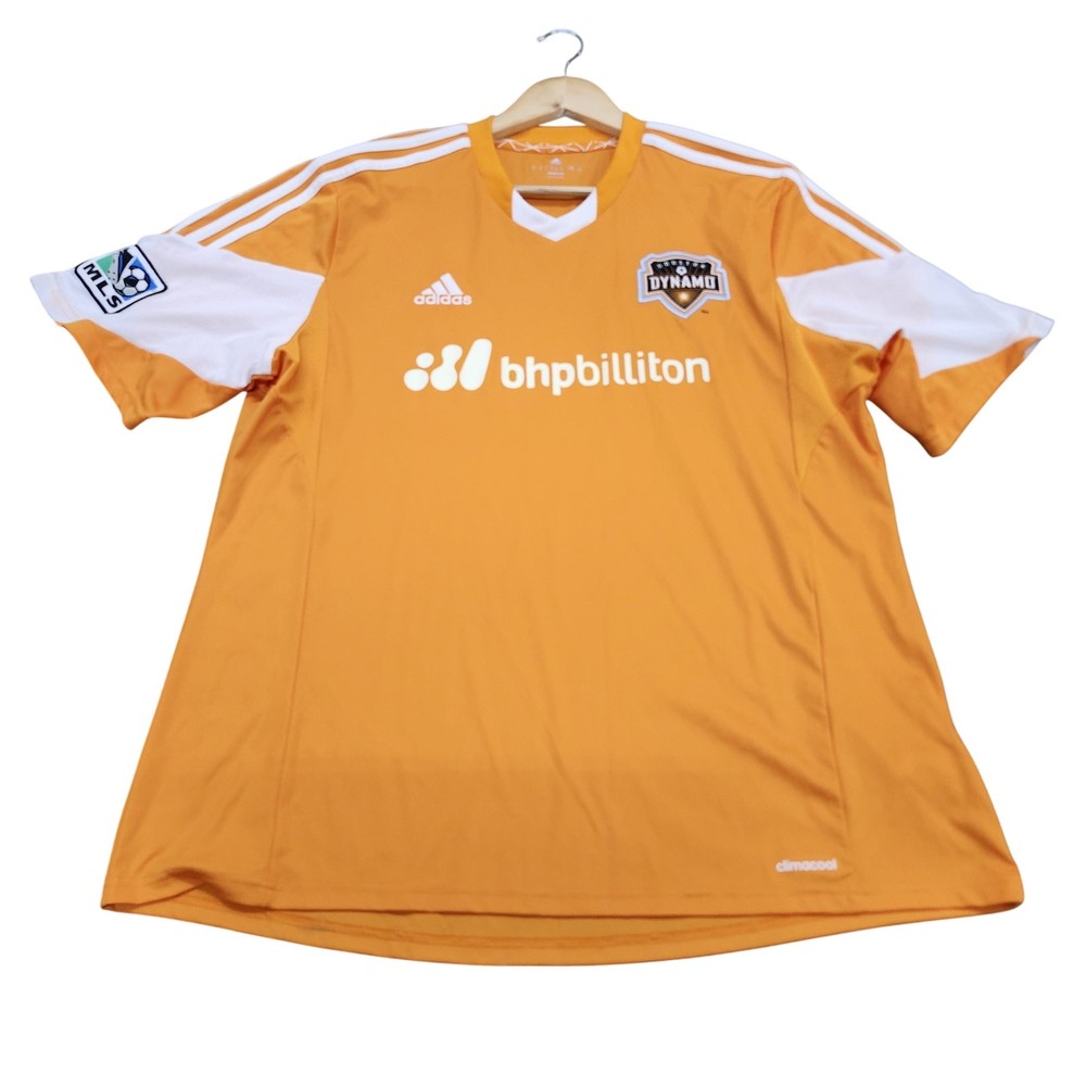 Houston Dynamo Jersey Mens XL Orange MLS Soccer Bhpbilliton ClimaCool Adidas