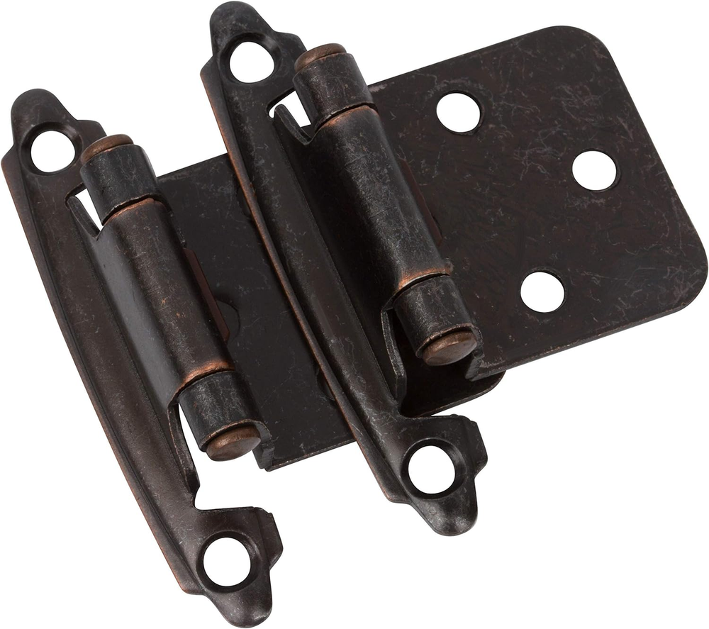Oil Rubbed Bronze Cabinet Hinges for Kitchen Cabinets (25 Pair -50 Pcs) -1/2