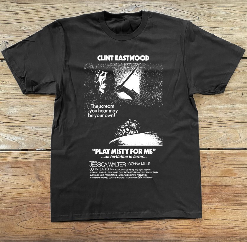 Clint Eastwood Play Misty For Me Vintage Horror Movie T-Shirt
