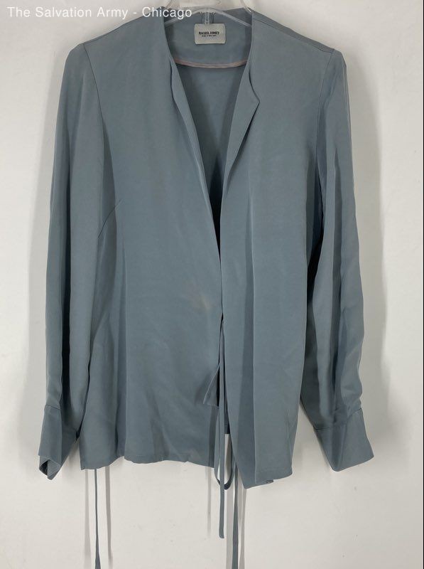 Rachel Comey Womens Light Blue Silk Long Sleeve Casual Blouse Top Size 6