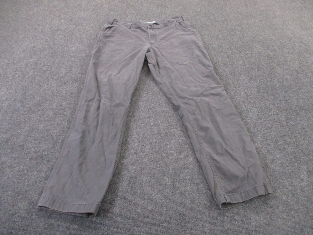 Carhartt Mens Relaxed Fit Canvas Work Pants 36x32 Rugged Flex Hiking Workwear